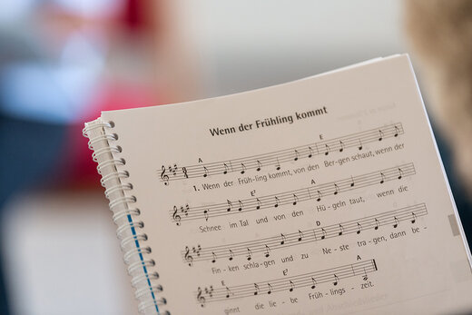 Lieder singen in der Tagespflege 