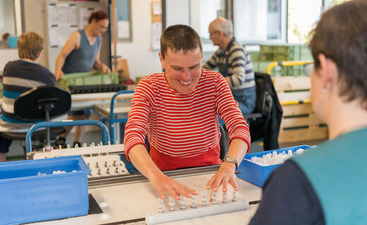 arbeiten in der Werkstatt für Menschen mit Behinderung 