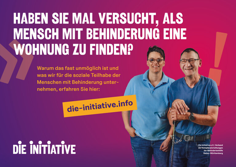 Plakatmotiv zur am 3. Dezember startenden Wohnraum-Kampagne der INITIATIVE