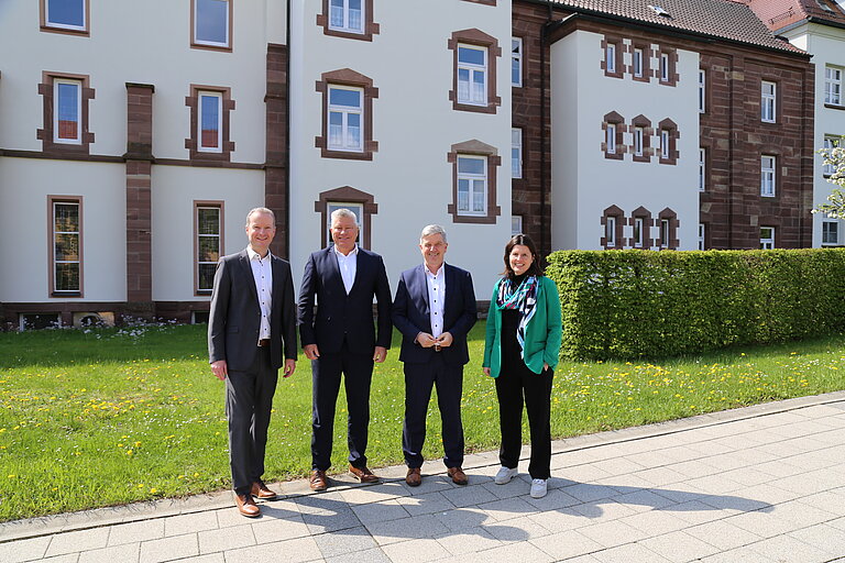 Beim gemeinsamen Dialog über Herausforderungen der sozialen Versorgung: Stefan Guhl, Bernd Mager, Stefan Bär und Andrea Weidemann (von links).