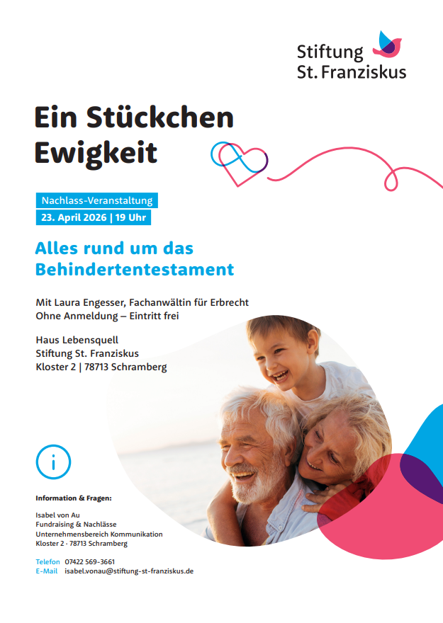 Plakat zur Nachlass-Veranstaltung am 23. April 2026