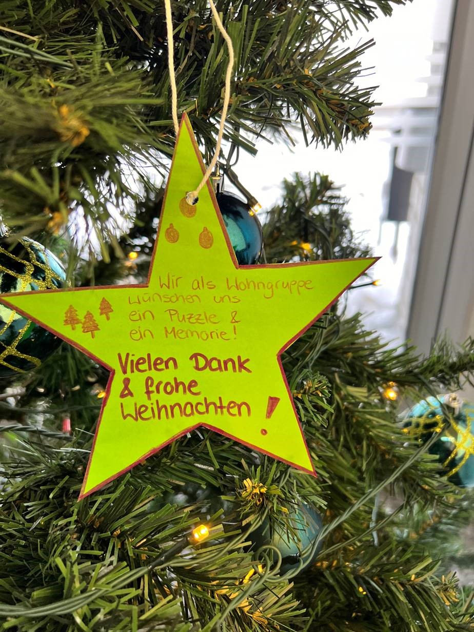 Weihnachtsaktion für sozial benachteiligte und/oder seelisch behinderte Kinder und Jugendliche.