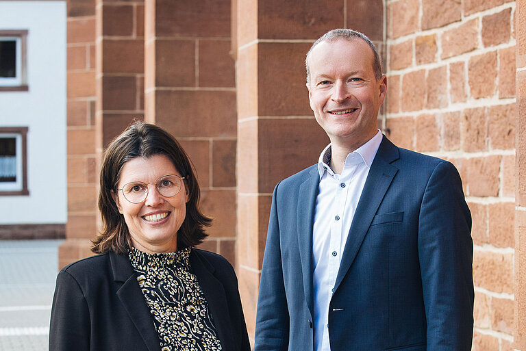 Portraits der Vorstände Andrea Weidemann und Stefan Guhl