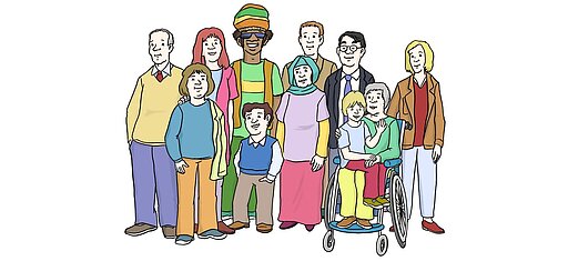 Unsere Gesellschaft Unterschiedliche Menschen aus unterschiedlichen Ländern und Kulturen